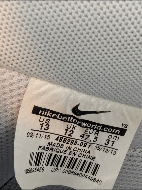 Nike Air Force 1 Low Light Blue White Sneakers Size 13 (0326) - Picture 7 of 14